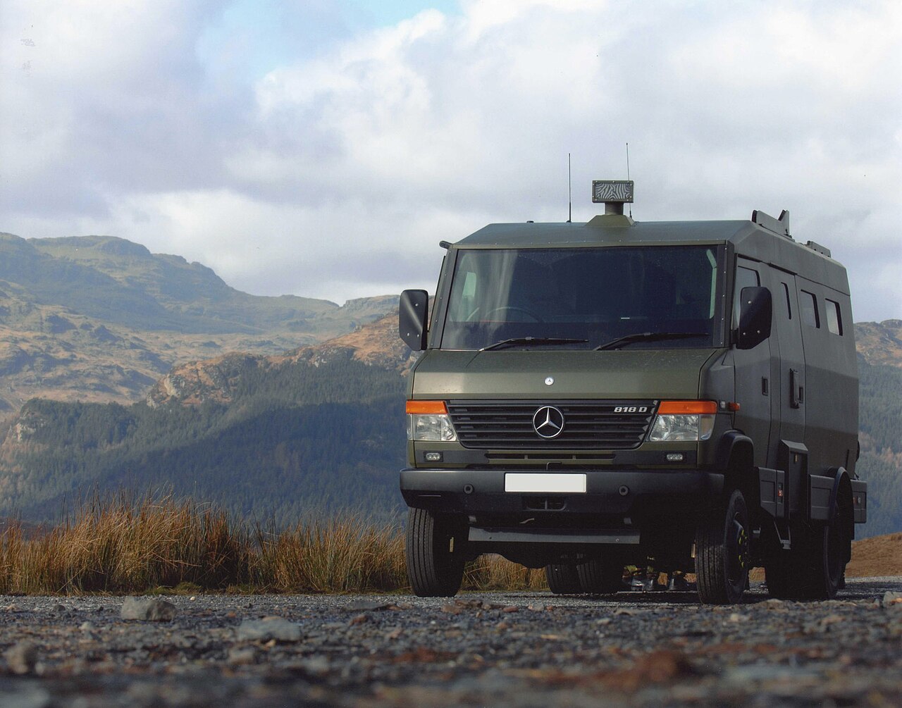 A vehicle they built: a Ministry of Defence Police protected escort vehicle converted by MacNeillie, photographed in January 2010.