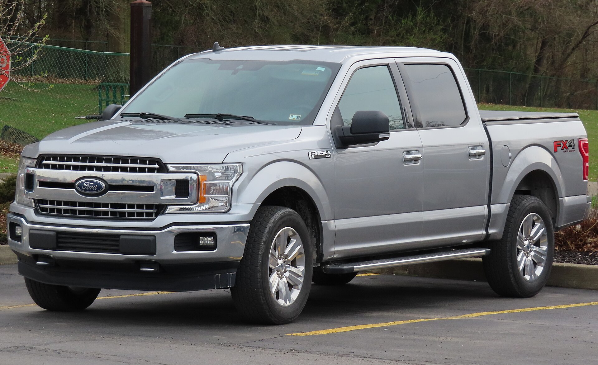 F-150 FX4 — 2020 Ford F-150 XLT SuperCrew 4x4 photographed in New Castle, Pennsylvania. Finished in Iconic Silver and equipped with the FX4 Off-Road and Chrome Packages.
