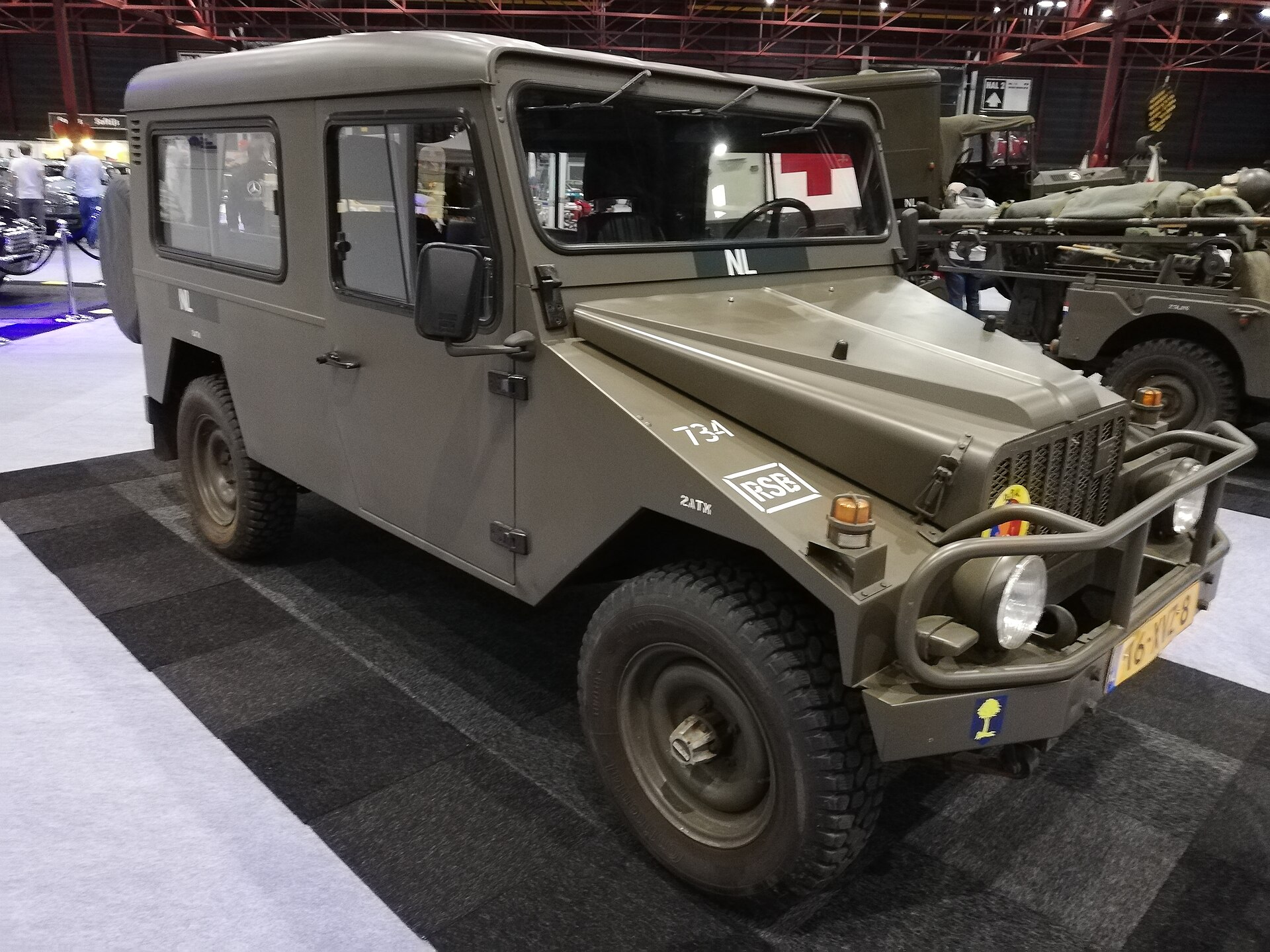 Entrepreneur (Royal Netherlands Army) — A 1985 UMM Entrepreneur 2.3 hard top in Dutch Army markings, at Leeuwarden in 2018.